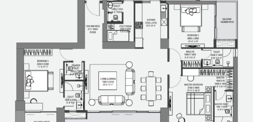 The Trillion ultra luxury 3Bhk/4Bhk