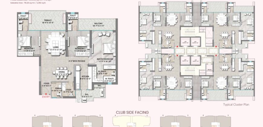 3BHK Suncity Monarch